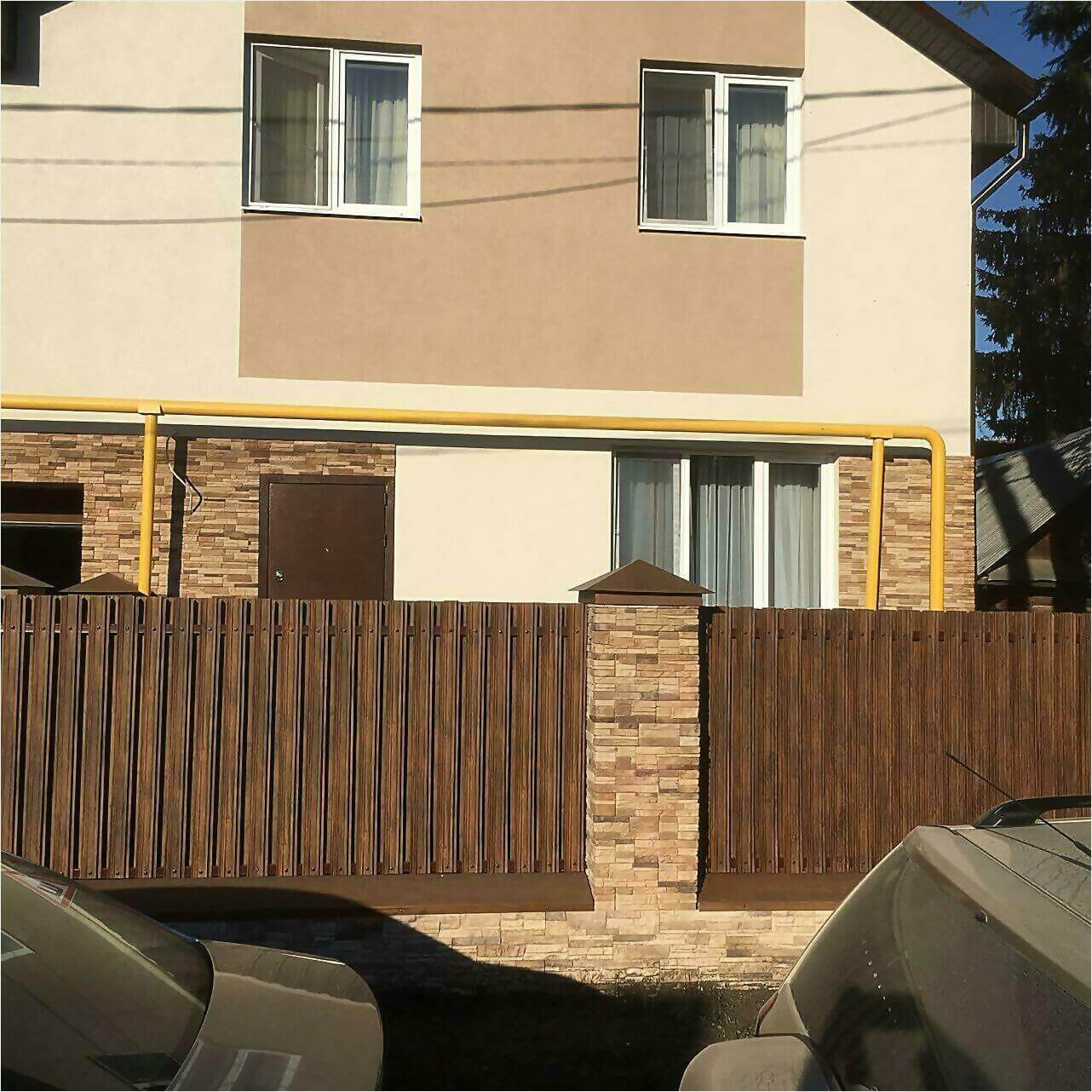 забор из штакетника 70м каштан фото1 в Тобольске