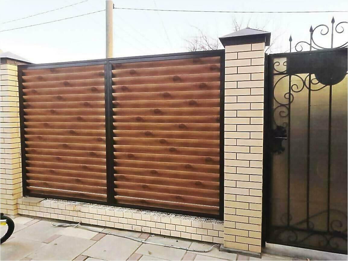Забор жалюзи 50м светлое дерево фото8 в Тобольске