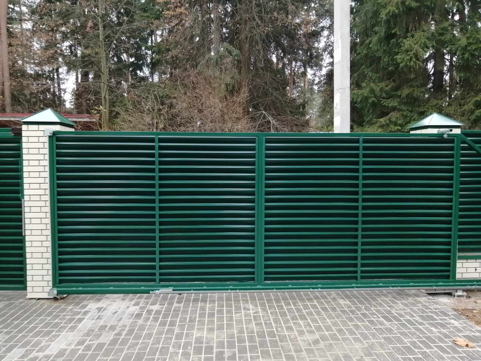 Забор-жалюзи с ламелями ЭКО-Z Зеленый Мох фото3 в Тобольске