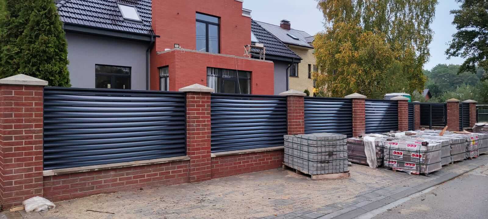 забор-жалюзи с ламелями эко-z ral7024 серый графит фото14 в Тобольске