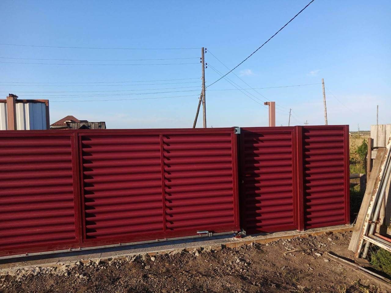 Забор-жалюзи 44м RAL3005/3005 Красное Вино двусторонний фото 2 в Тобольске