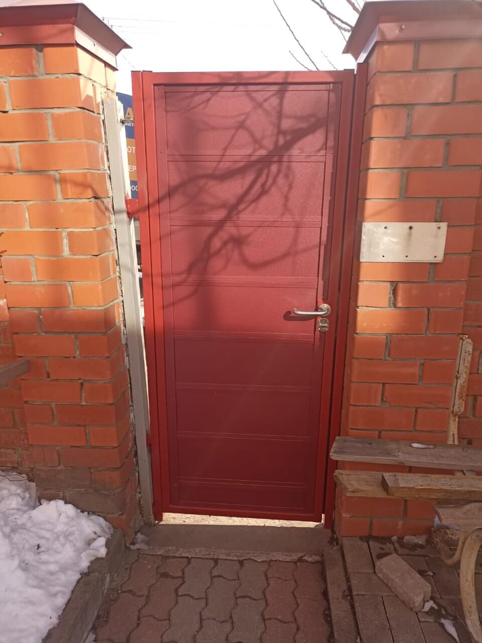 Ворота и калитка из металлопланкена 4м RAL3005 Красное Вино, Стальной Бархат фото 2 в Тобольске