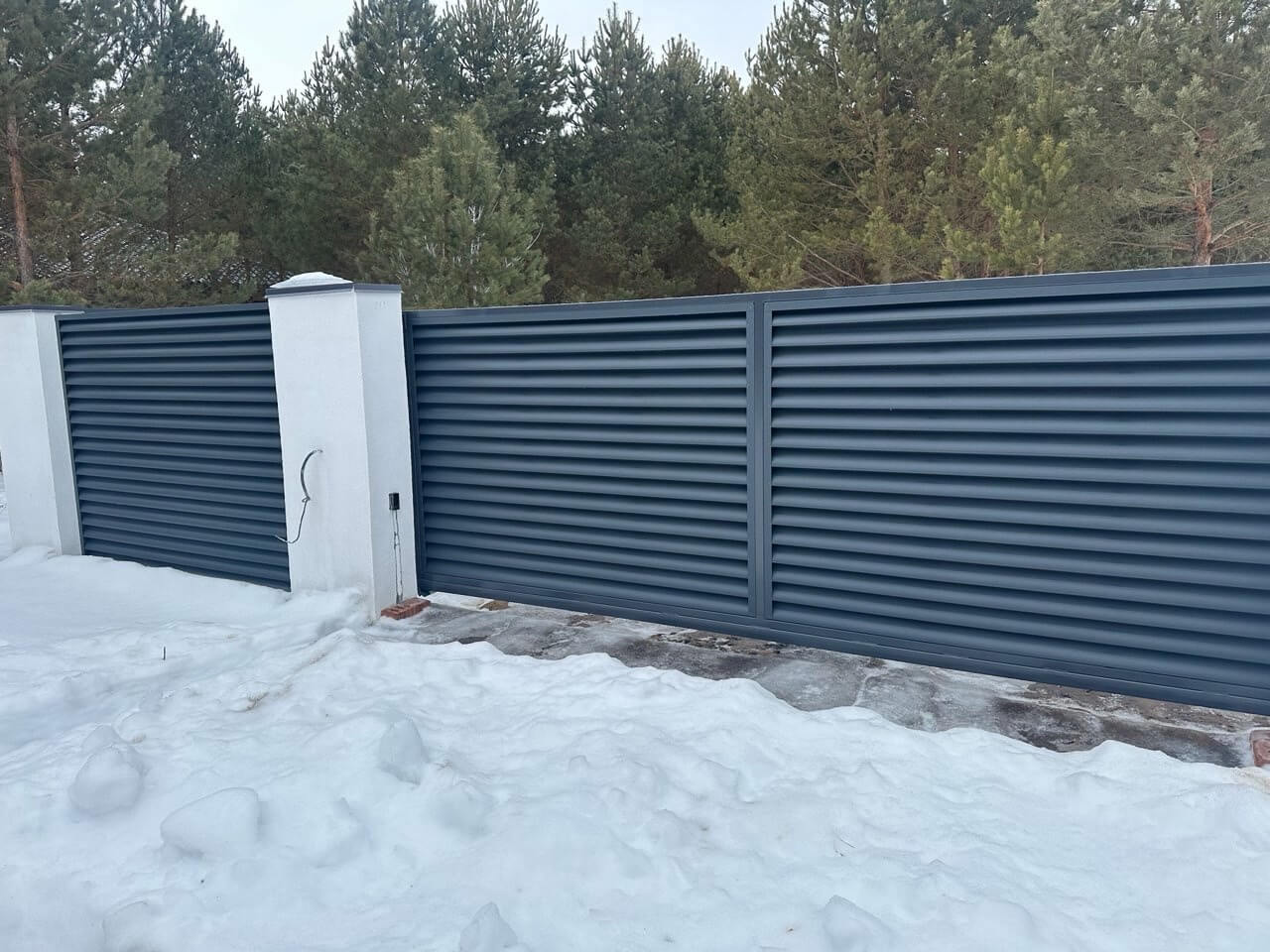 Забор-жалюзи 76м RAL7024/7024 Серый Графит двусторонний МАТТЕ в Тобольске