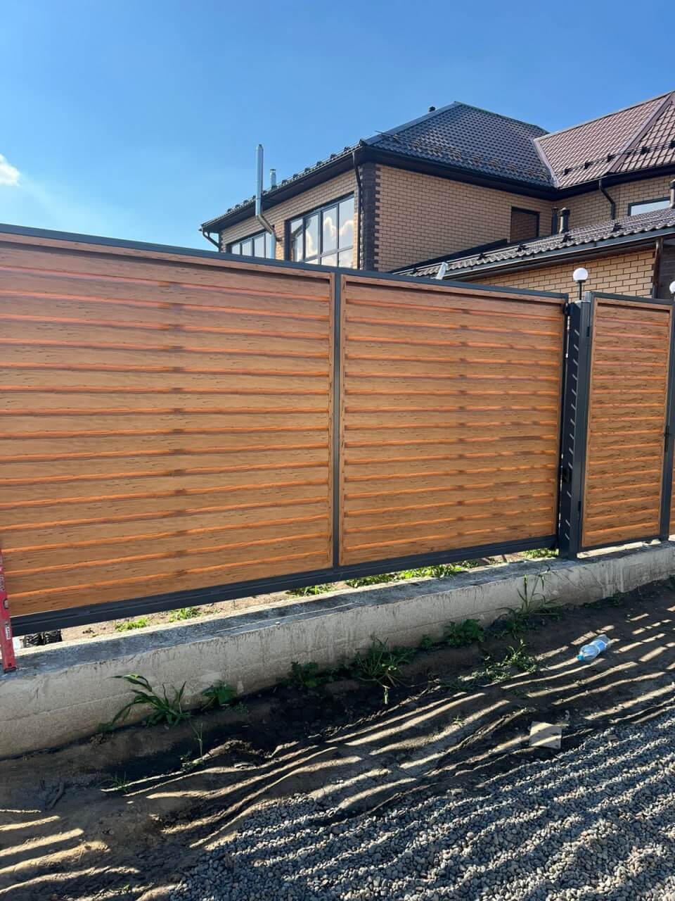 Забор-жалюзи из ламелей Хай-Тек 57м Кипарис 2xPrintech двусторонний фото 3 в Тобольске